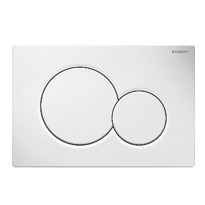 Geberit Sigma01 White <b>Flush</b> <b>Plate</b> Bath Hardware Set - Product Image 1