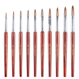 Alta calidad 100% Kolinsky Crystal Nail Art Brush Pen Pure Kolinsky Hair con mango de madera para maquillaje acrílico Nail Art - Product Image 6