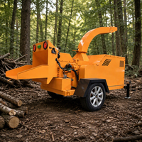 Déchiqueteuse de bois hydraulique de palmier diesel de broyeur mobile commercial de branche d'arbre avec la certification de la CE