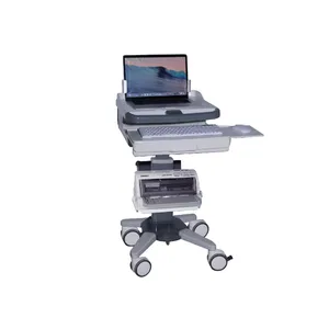 Nursing Mobile All In 1 Height Adjustable Laboratory Medical Hospital Workstation Trolley Mobile Rolling Laptop Cart