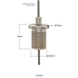 Luminaires personnalisés, kit de <span class=keywords><strong>suspension</strong></span> de câble, lumières, pince de câble réglable, fil d'acier, kit de <span class=keywords><strong>suspension</strong></span> au plafond - Product Image 2