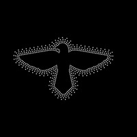 Personnalisé colombe Pigeon Bling verre décalcomanie Hot Fix diamant forme fer Patch strass conception transfert modèle modèle modèle modèle