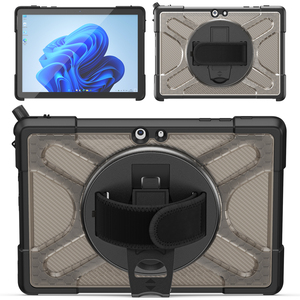 Casing Tablet TPU gaya bisnis, untuk Microsoft Surface Go 2/3/<span class=keywords><strong>4</strong></span> PC pelindung bahan Kickstand dan tali tangan desain kasar - Product Image 3