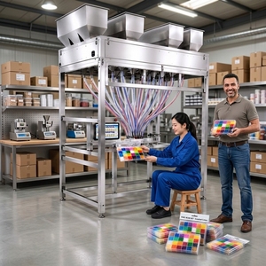 Machine de remplissage entièrement automatique à 24 têtes pour le comptage et le conditionnement de perles colorées en forme de briques <span class=keywords><strong>LEGO</strong></span> - Product Image 1