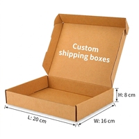 Boîtes d'expédition personnalisées en carton ondulé brun de qualité supérieure, boîtes d'expédition avec logo imprimé pour les commandes en magasin et en ligne