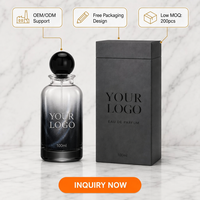 Faible MOQ 200 – Eau de Parfum Personnalisée pour Homme, Boisé Fumé, Flacon en Verre Foncé, Marque Privée