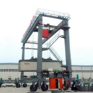 Automatische 40 Ton 50 Ton Rubber Getyred Container Portaalkraan Zeehaven Rtg Kraan Met Hydraulisch Portaalkraansysteem