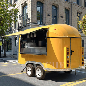 Remorque de restauration rapide camions de crème glacée chariot à café mobile chariot de nourriture vendeurs de rue <span class=keywords><strong>en</strong></span> <span class=keywords><strong>bois</strong></span> - Product Image 1