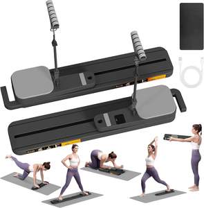 Tablero de reformador de Pilates portátil RS para el hogar, tablero de entrenamiento de cuerpo completo ABS, temporizador <span class=keywords><strong>LED</strong></span> de doble uso, tablero de Pilates dividido con contador - Product Image 1