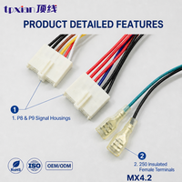 Kabel Terminal Crimp 6.3mm 250 untuk PC Industri dengan Konektor Custom Mini-Fit Jr MX 4.2mm 20P Female ke P8 P9
