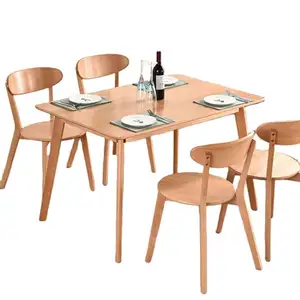 Toptan kaliteli büyük yemek odası masaları restoran yemek masası seti için 4 lüks mobilya yemek masası