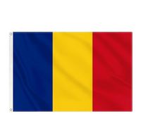 Drapeau national de la Roumanie 3x5 pieds en polyester imprimé numériquement pour décoration extérieure avec œillets – Vente en gros