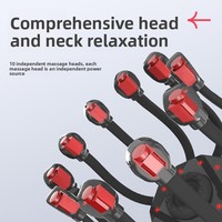 Masseur de tête électrique en forme de pieuvre, masseur de cuir chevelu à lumière rouge, appareil de massage vibrant multi-modes pour la relaxation de la tête