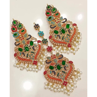 Anting-anting Mutiara Bunga Trendy 2024 untuk Wanita, Set Perhiasan Pesta Pernikahan dari Baja Anti Karat, Pilihan Multi-Warna