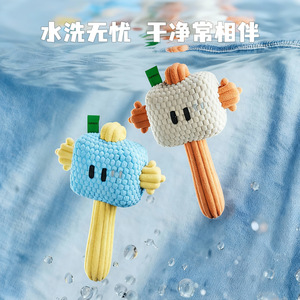 Juguete de peluche con forma de martillo para mascotas, para autoentretenimiento, alivio del aburrimiento, masticación, cuerda de peluche masticable con sonido, juego de tira y afloja para cachorros - Product Image 3
