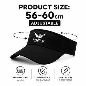 Factory Wholesale Custom Printed Logo Multi Color Lightweight Advertising Sports Cap for <b>Men</b> Women Outdoor <b>Sun</b> Visor <b>Hat</b> - Product Image 3