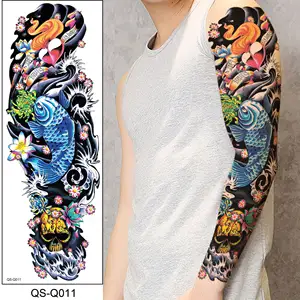 Không Thấm Nước Tạm Thời Tatoo Full Arm Fake Tattoo Sticker Cá Rose Prajna Hình Xăm Dán Tatouage Nghệ Thuật Cho Nam Giới Phụ Nữ Cô Gái