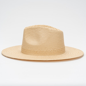 Sombrero de Paja de Ala Plana Informal para Exteriores, Color Liso, con Parte Superior Transpirable y Hueca, Unisex, para Playa, Vacaciones, Protección Solar - Product Image 4