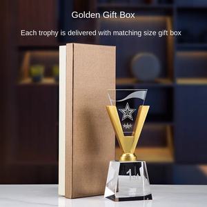 Troféu De Cristal Personalizado Com Lettering Grátis Certificado De Placa Autorizada De Honra Para O Agente Do Cartão De Franquia - Product Image 1