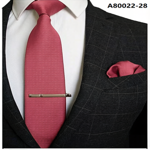 Conjunto de <span class=keywords><strong>Corbata</strong></span> y Pañuelo de Bolsillo para Hombre, Tejido Sólido, Varios Colores, para Traje de Boda, Certificado OEKO-TEX Standard 100 - Product Image 4