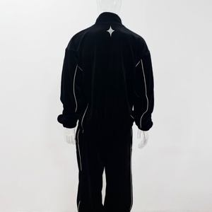 Fabricant de vêtements, veste et pantalon en velours réfléchissant de haute qualité, sur mesure, pour l'hiver, ensemble de survêtement en velours confortable en deux pièces - Product Image 3