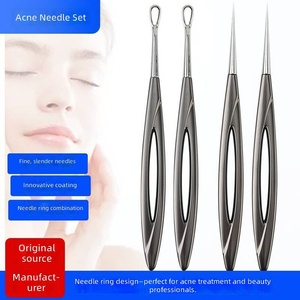 2PCS Silver <b>Blackhead</b> Remover <b>Tool</b> Acne Needle Face <b>Extractor</b> Nose Clearing Skin Care <b>Tool</b> - Product Image 3
