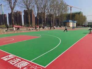 FIBA <strong>3X3</strong> Approved Volleyball Court <strong>Tiles</strong> Plastic Interlocking Sports Flooring Eco-Friendly Outdoor Half Court - Product Image 2