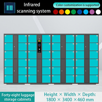 Système de rangement intelligent numérique automatique en acier à 48 portes pour gymnases, supermarchés, entrepôts, armoire intelligente pour colis et bagages