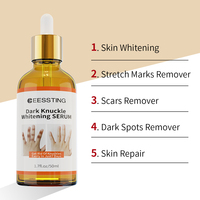 Sérum Liquide Éclaircissant Rapide pour Jointures Sombres, Végétalien et à Base de Plantes, Correcteur de Pigmentation, Hydratant Corporel et Mains Bio, Marque Privée