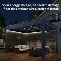 Pérgola Motorizada Retráctil con Revestimiento de Aluminio Xuanyu, Resistente al Agua IP67, Resistente al Viento 180-220KM/H, Tamaño Personalizable, Recubrimiento en Polvo