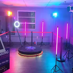 TL-100Pro RGBW Led Video Photobooth 360 booth lights wireless Portable RGB 360 Photo Booth tripod Stand with Light