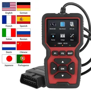 Outil de diagnostic Karadar V519 OBD2, scanner automobile pour la lecture des codes de panne du véhicule, réinitialisation de la préparation I/M et analyse de diagnostic - Product Image 4