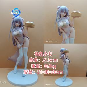 Uni0创意UC桃包子女孩旗袍动漫人物模型收藏品 - Product Image 2