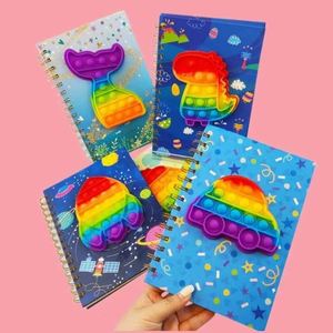 Cuaderno Espiral A5 Multicolor con Diseño de Dibujos Animados, Antiestrés, con Burbujas de Silicona y Espiral Metálica, Libreta de Notas Esencial para la Escuela - Product Image 3
