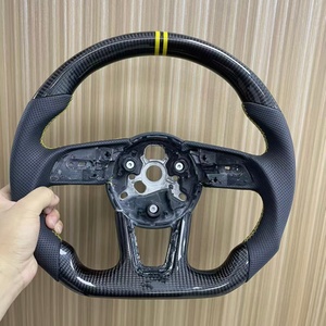 Volante Deportivo de Fibra de Carbono con Luces LED para Audi Q8 SQ8 A3 <span class=keywords><strong>A4</strong></span> B9 A5 B8 A6 C7 A7 S3 S4 RS3 RS5 RS7 RS6 C8 - Product Image 6