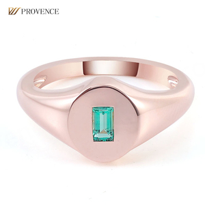 Emerald Lab Gemstones Jewelry <b>Rings</b> Solid 10k 14k 18k <b>Rose</b> <b>Gold</b> Daily Wear Handmade Wedding Engagement <b>Ring</b> for Women <b>Men</b> - Product Image 1