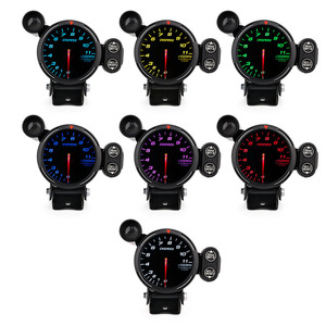 Tacómetro para Auto de 80mm, 12V, Pantalla Digital de 7 Colores con Alarma y Luz de Cambio de Marcha para Mejora y Reequipamiento - Product Image 1