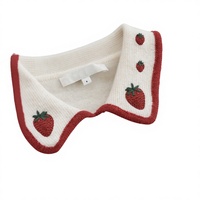 Pull en tricot à revers pour femmes personnalisé Oem & odm fraise fruit broderie câble motif