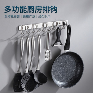 Stainless Steel Kitchen <b>Hooks</b> Wall Mounted No Drilling Required Durable Coat <b>Towel</b> <b>Hooks</b> For Bathroom Kitchen Door Use - Product Image 5