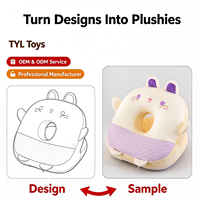 Jouets en peluche personnalisés : Oreiller de cou en peluche lapin, oreiller pour la sieste et le sommeil sur le ventre, figurines d'animaux personnalisées OEM basées sur vos designs