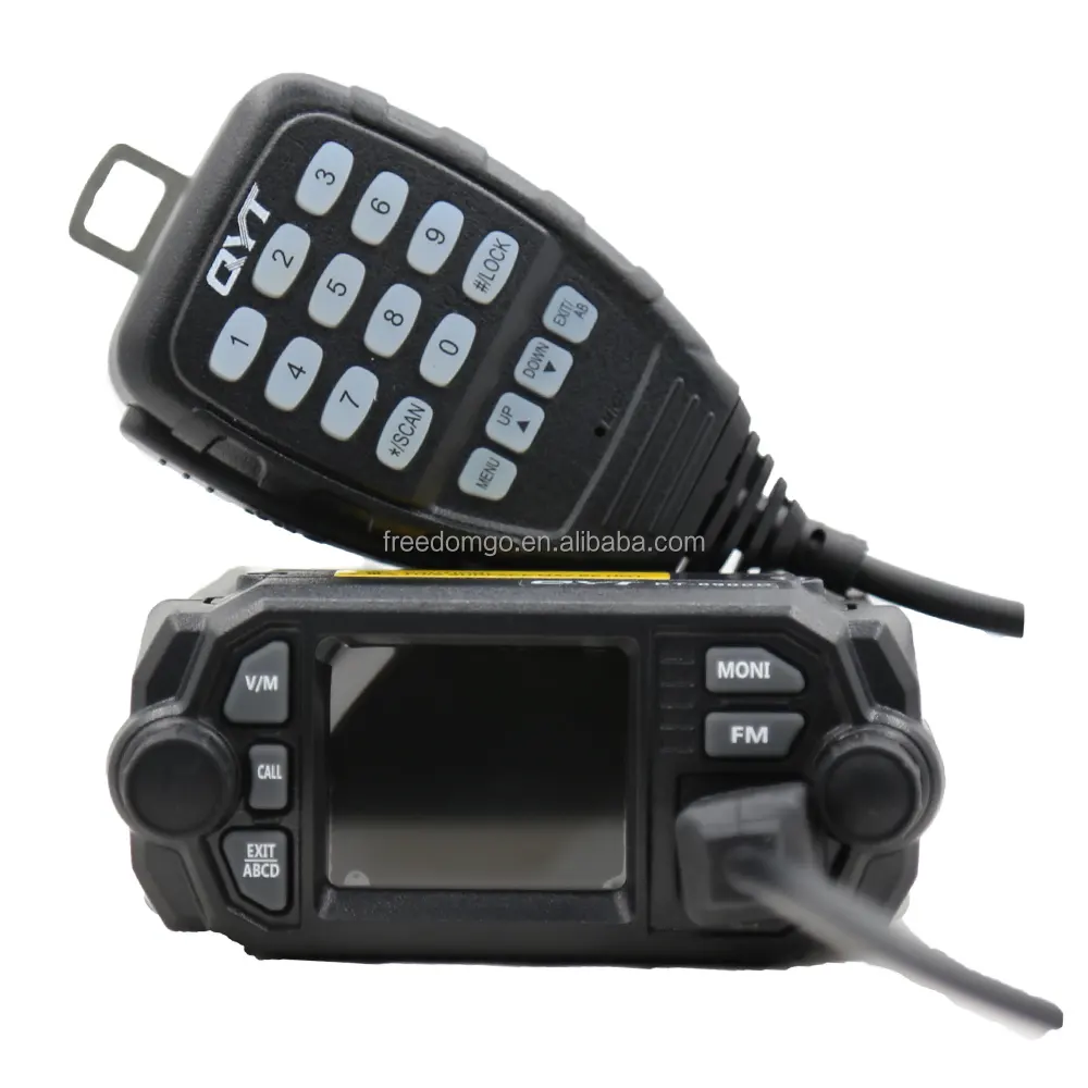 Walkie Talkie de mano QYT de doble banda y 25 vatios, Mini pantalla LCD colorida, Radio móvil, 136-174mHz, 400-480mHz, 200 canales