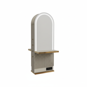 Unidad moderna de lujo para peluquería, estación de espejo de peluquero de acero inoxidable, belleza, sala de estar, dormitorio, Hotel, supermercado, silla de pedicura - Product Image 2