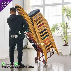 High Quality Party Banquet <b>Chair</b> Trolley Hot Sale Portable <b>Chair</b> Trolley Cart for Events and Wedding - Product Image 1