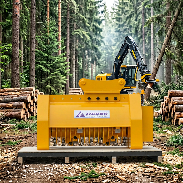 High-Volume Clearing Tree Mulcher Head Widely Used in Forestry Management & Land Management Suitable for 8-30t Excavators