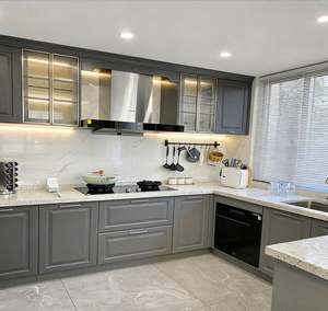 BALOM Customized PVC Kitchen Cabinets Ready to Assemble Lightweight Storage <b>Cupboards</b> for <b>Small</b> Kitchen Spaces - Product Image 2