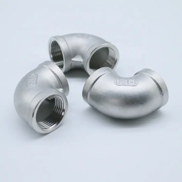 factory promotional stainless steel 150lb threaded 45 degree elbow universal pipe fittings