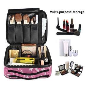 Custom Puakenikeni Pink Lei Print Cosmetic <b>Box</b> Travel Organizer Portable <b>Makeup</b> Storage Bags Luxury Toiletry Cosmetic Case - Product Image 3