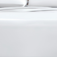 Parure de lit en coton recyclé et polyester, 50 % lavé, 120 g/m², blanche, respirante, tissée, pour hôtels et maisons, vente en gros