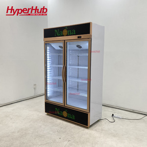 <span class=keywords><strong>Congélateur</strong></span> <span class=keywords><strong>vertical</strong></span> avec éclairage LED à contrôle de température numérique, porte <span class=keywords><strong>en</strong></span> verre <span class=keywords><strong>en</strong></span> alliage d'aluminium, réfrigérateur à boissons - Product Image 4