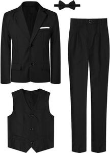 Ensemble <span class=keywords><strong>de</strong></span> costume formel pour enfants : gilet, blazer, smoking, <span class=keywords><strong>tenue</strong></span> <span class=keywords><strong>de</strong></span> fête pour l'automne et l'<span class=keywords><strong>hiver</strong></span>, costume <span class=keywords><strong>de</strong></span> spectacle pour enfants, 4 pièces - Product Image 6